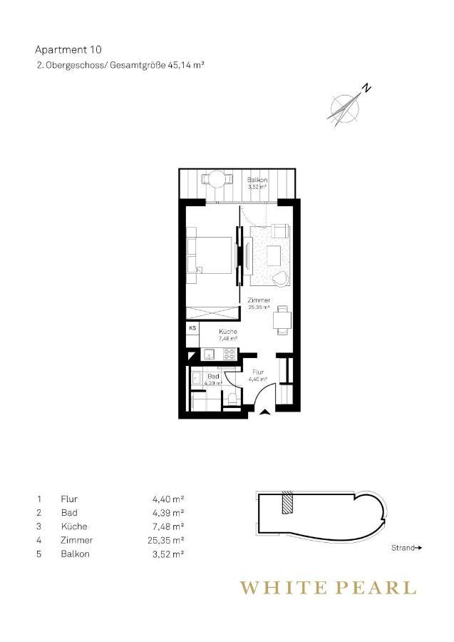 White Pearl Apartment 2.10 Тимендорфер Странд Екстериор снимка